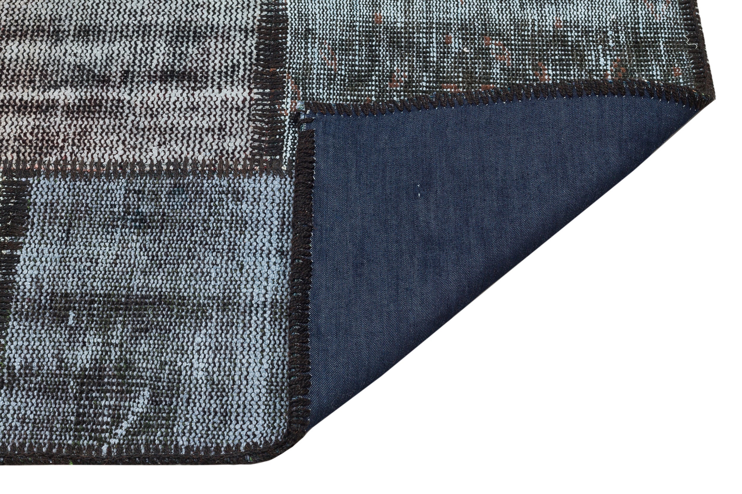 Iskece Grey Vintage Wool Handmade Area Rug 4'0" x 5'10"