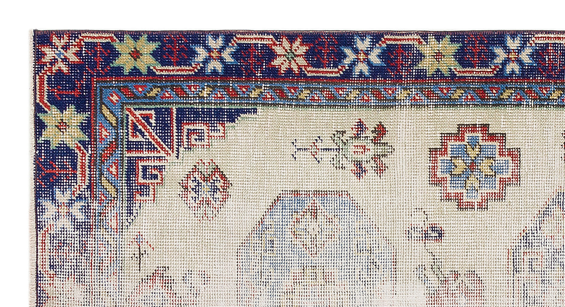 Kavala Beige Classic Wool Handmade Area Rug 2'10" x 5'6"