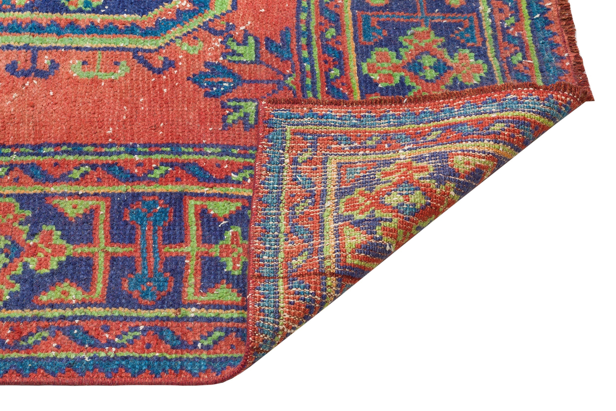 Kavala Red Classic Wool Handmade Area Rug 4'8" x 11'5"