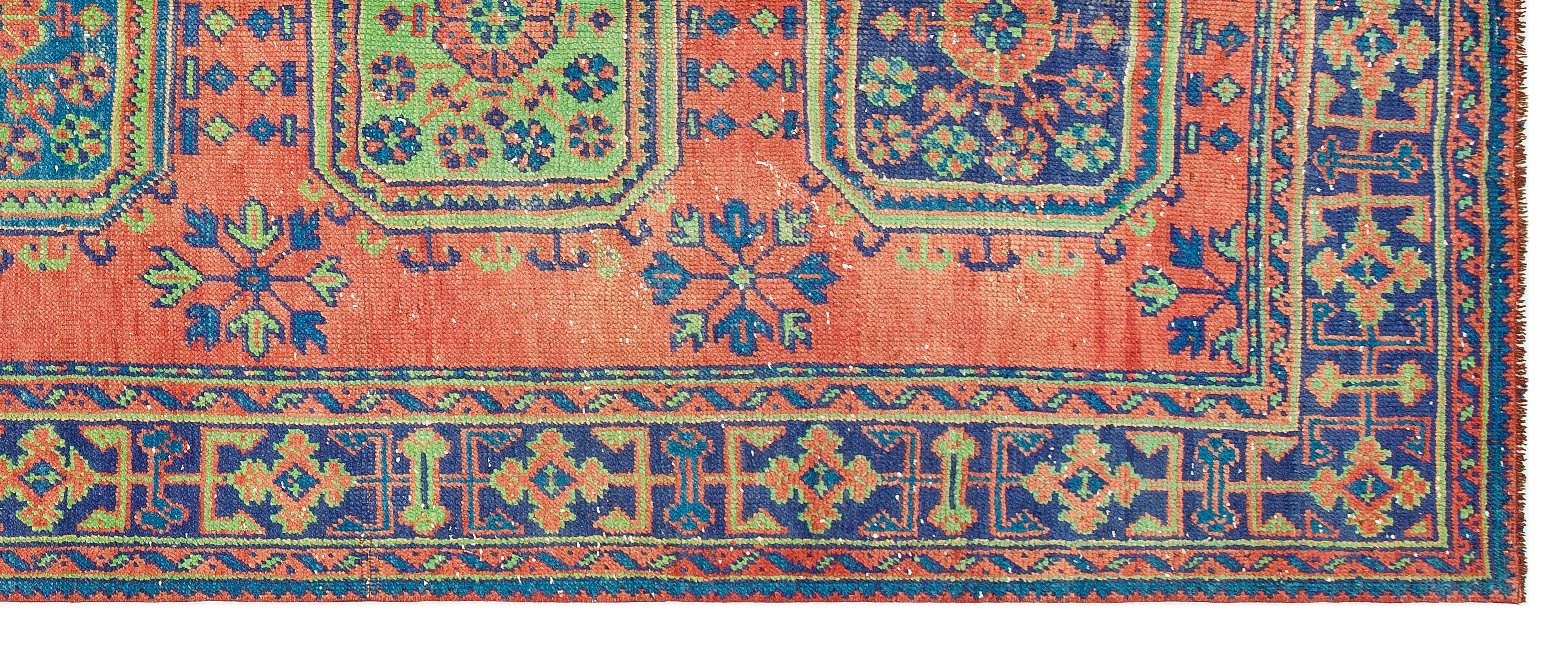 Kavala Red Classic Wool Handmade Area Rug 4'8" x 11'5"