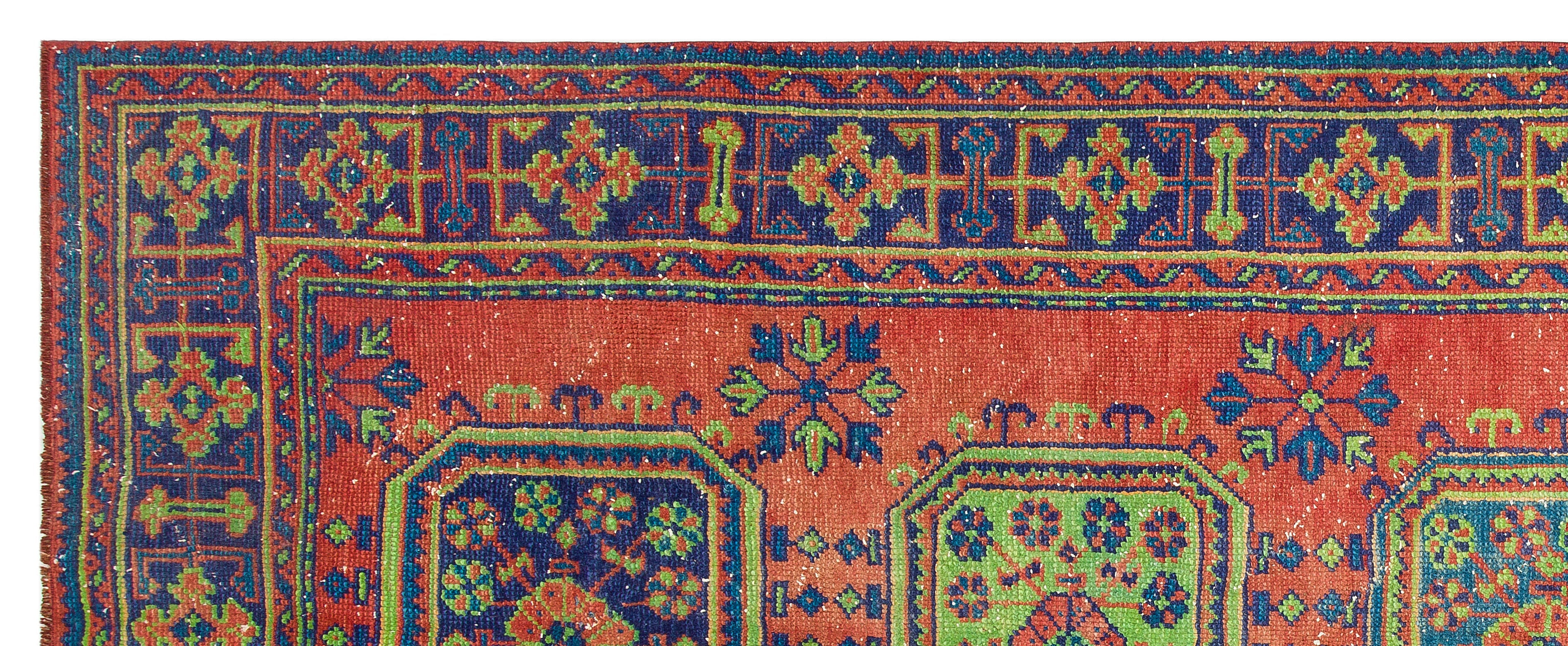 Kavala Red Classic Wool Handmade Area Rug 4'8" x 11'5"