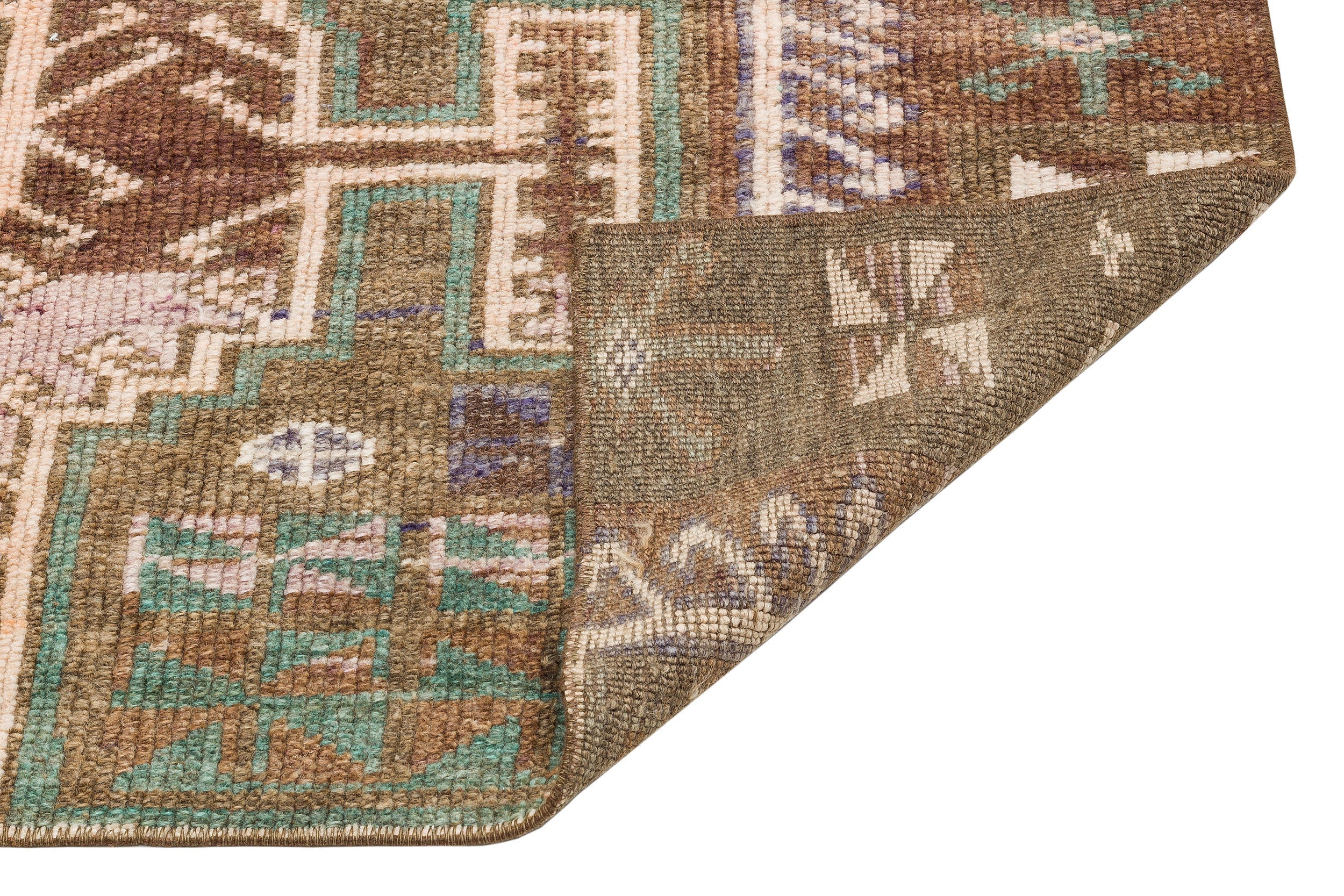 Kavala Brown Classic Wool Handmade Area Rug 4'2" x 4'8"