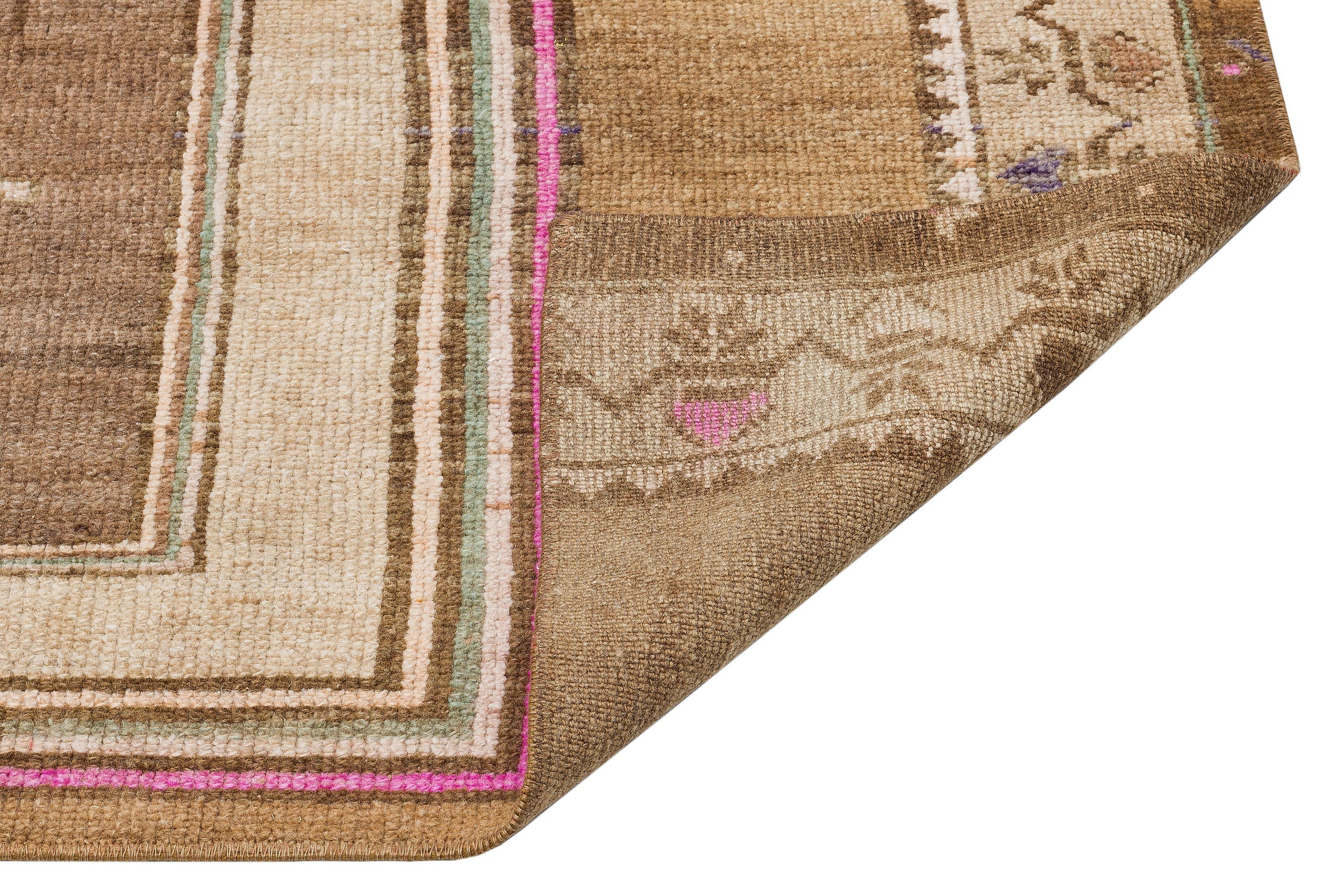 Kavala Brown Classic Wool Handmade Area Rug 2'7" x 6'3"