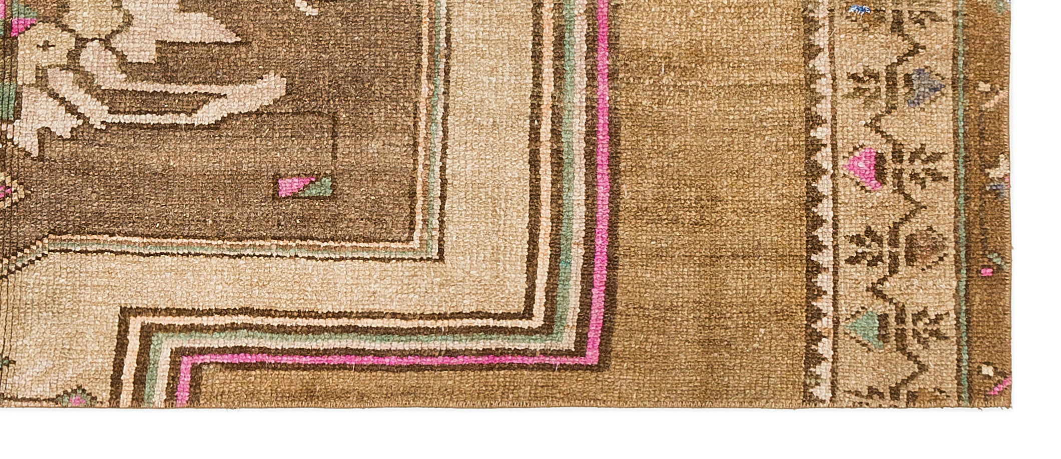 Kavala Brown Classic Wool Handmade Area Rug 2'7" x 6'3"