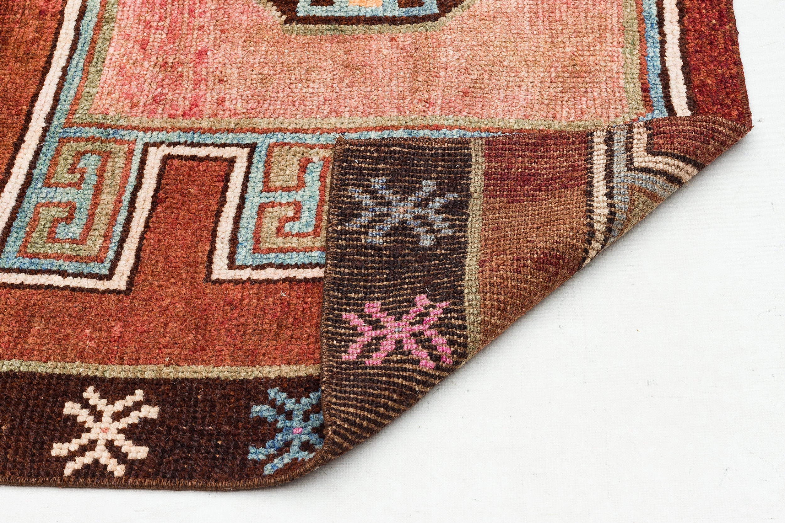 Kavala Red Classic Wool Handmade Area Rug 4'4" x 4'1"
