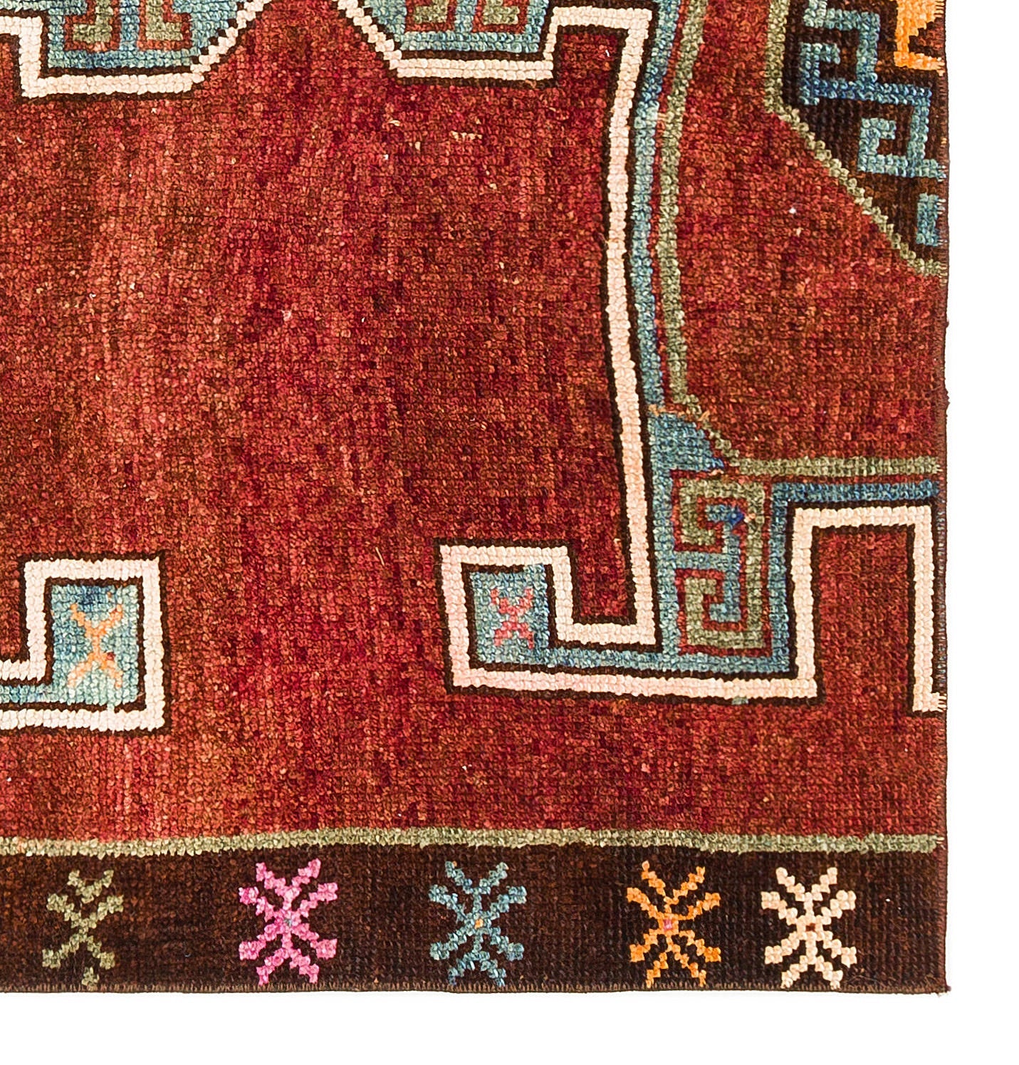Kavala Red Classic Wool Handmade Area Rug 4'4" x 4'1"