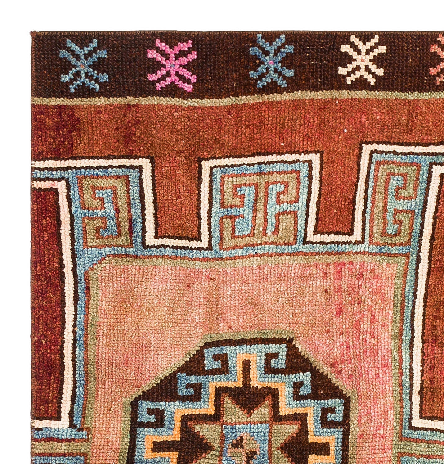Kavala Red Classic Wool Handmade Area Rug 4'4" x 4'1"
