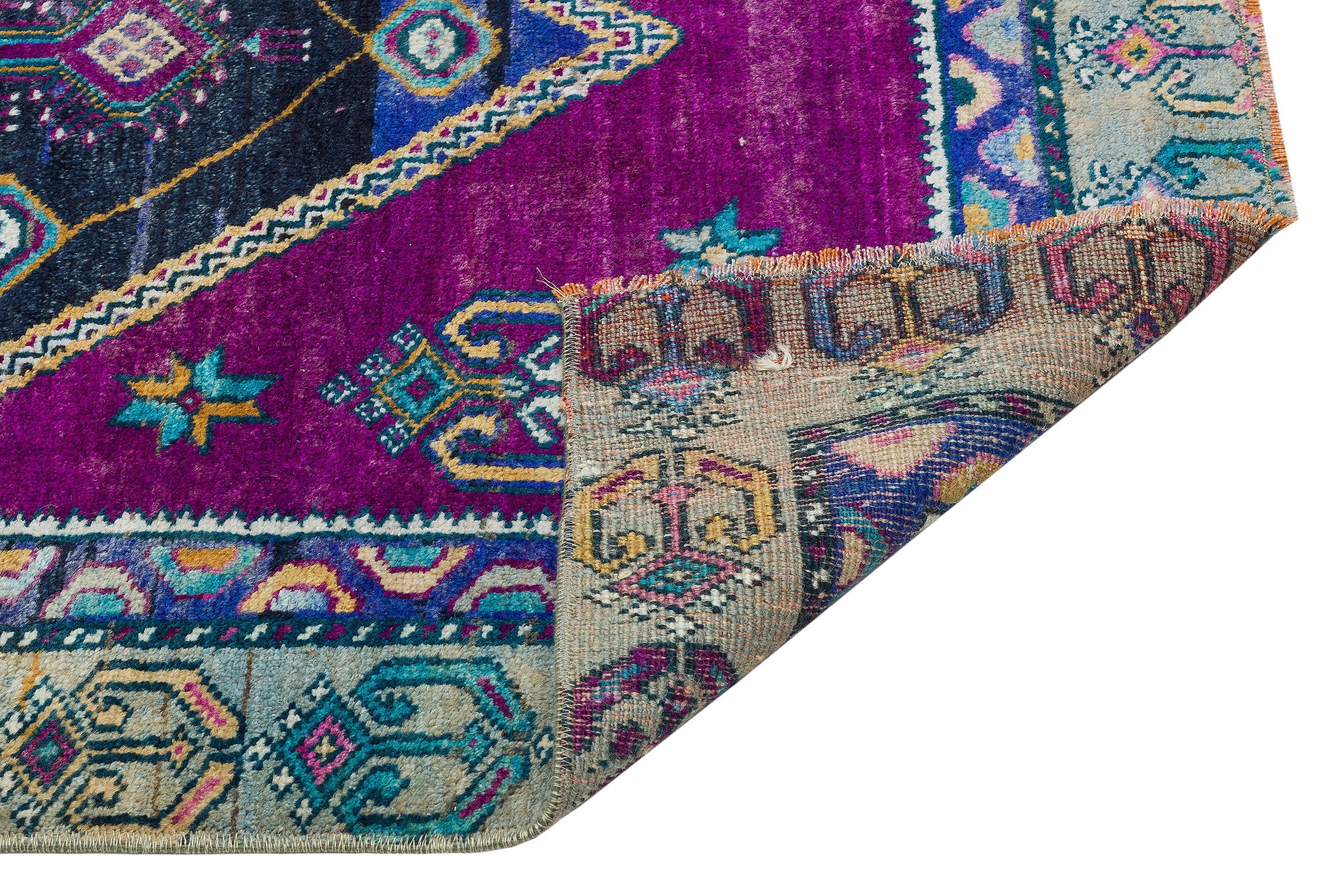 Kavala Blue Classic Wool Handmade Area Rug 3'1" x 6'7"