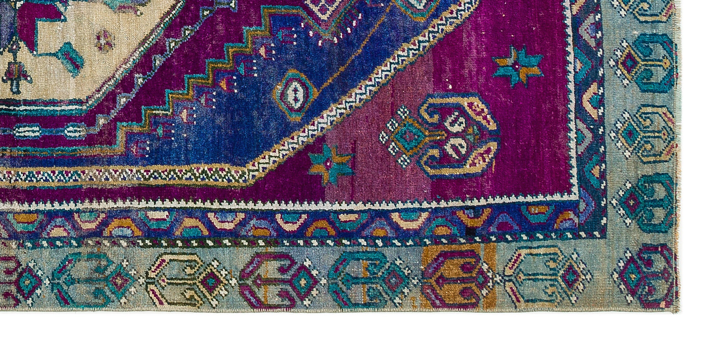 Kavala Blue Classic Wool Handmade Area Rug 3'1" x 6'7"