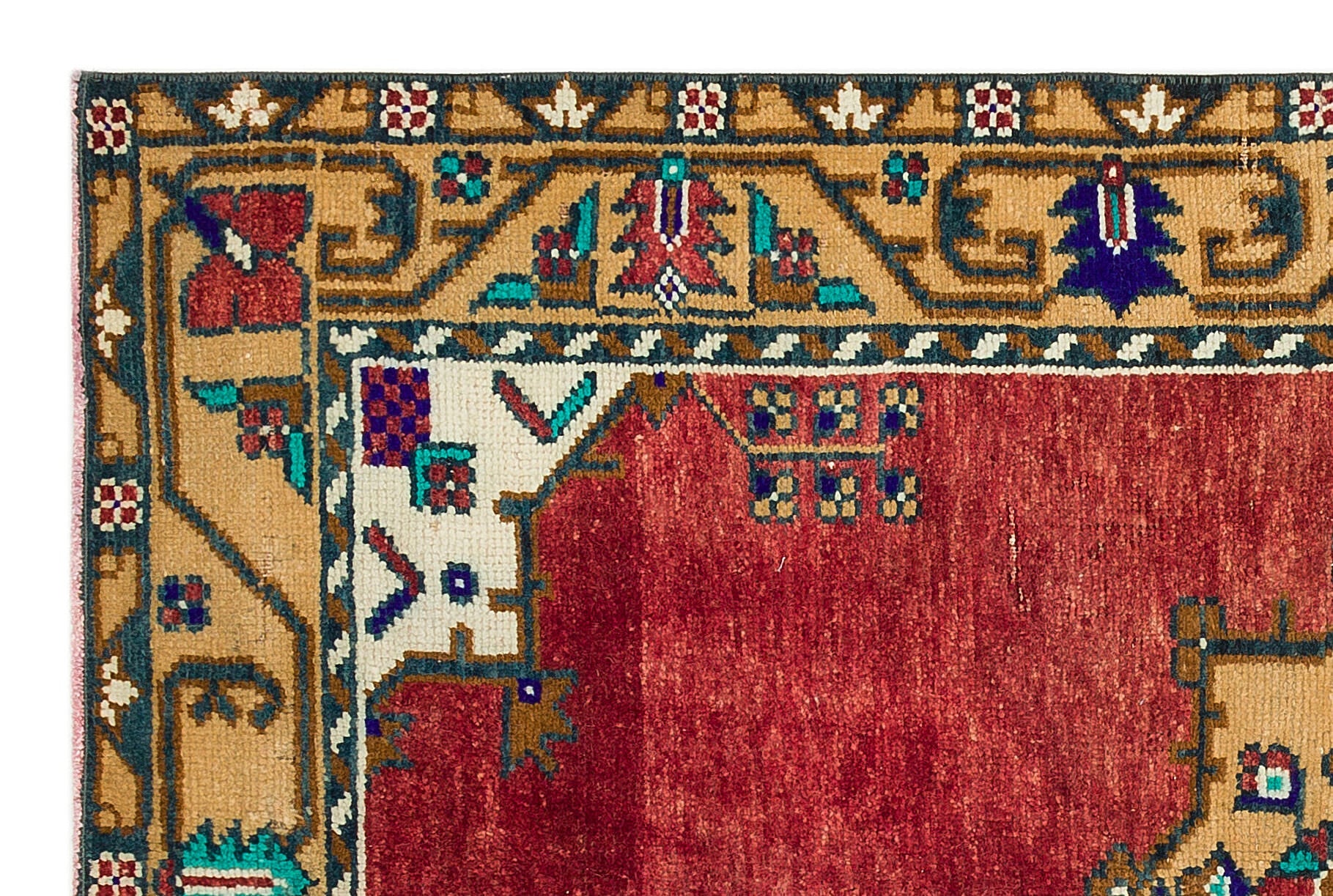 Kavala Red Classic Wool Handmade Area Rug 3'5" x 5'5"