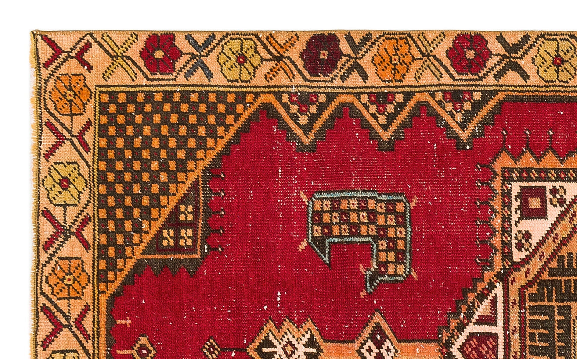Kavala Red Classic Wool Handmade Area Rug 3'4" x 5'5"