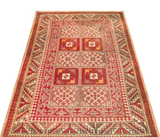 Kavala Red Classic Wool Handmade Area Rug 3'2" x 4'9"