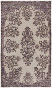 Atina Brown Vintage Wool Handmade Area Rug 5'7" x 9'6"