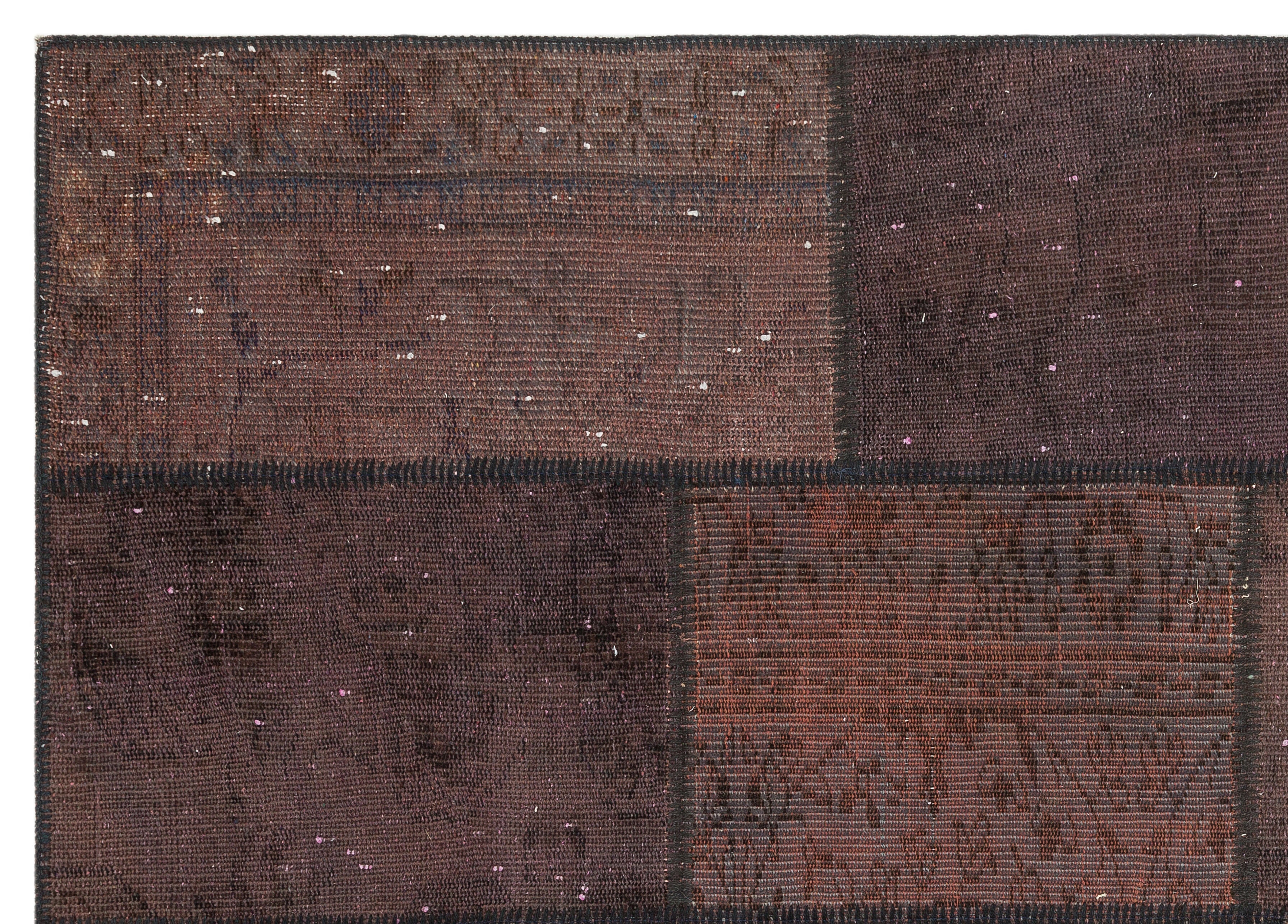 Iskece Brown Vintage Wool Handmade Area Rug 5'3" x 7'7"