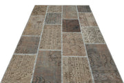 Iskece Grey Vintage Wool Handmade Area Rug 5'3" x 7'8"