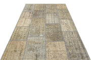 Iskece Beige Vintage Wool Handmade Area Rug 5'4" x 7'7"