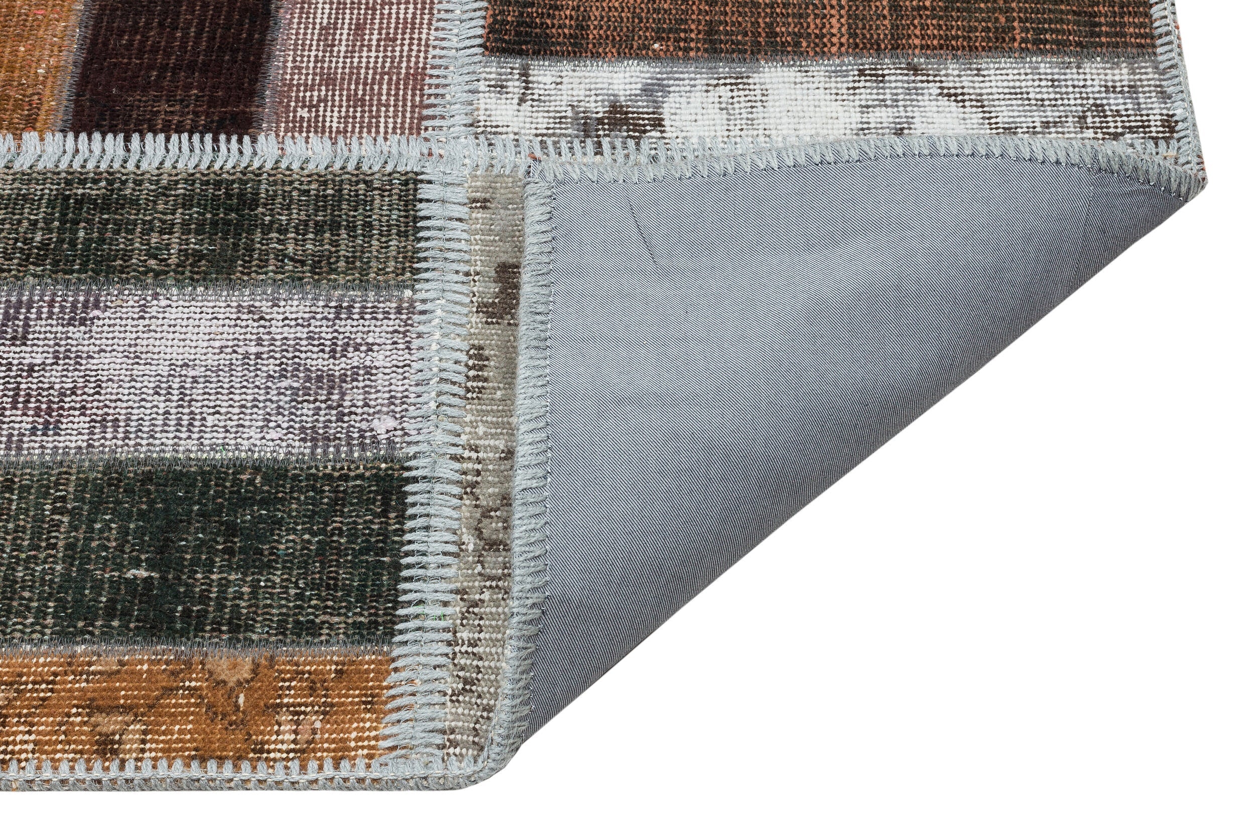 Iskece Brown Vintage Wool Handmade Area Rug 5'3" x 8'0"