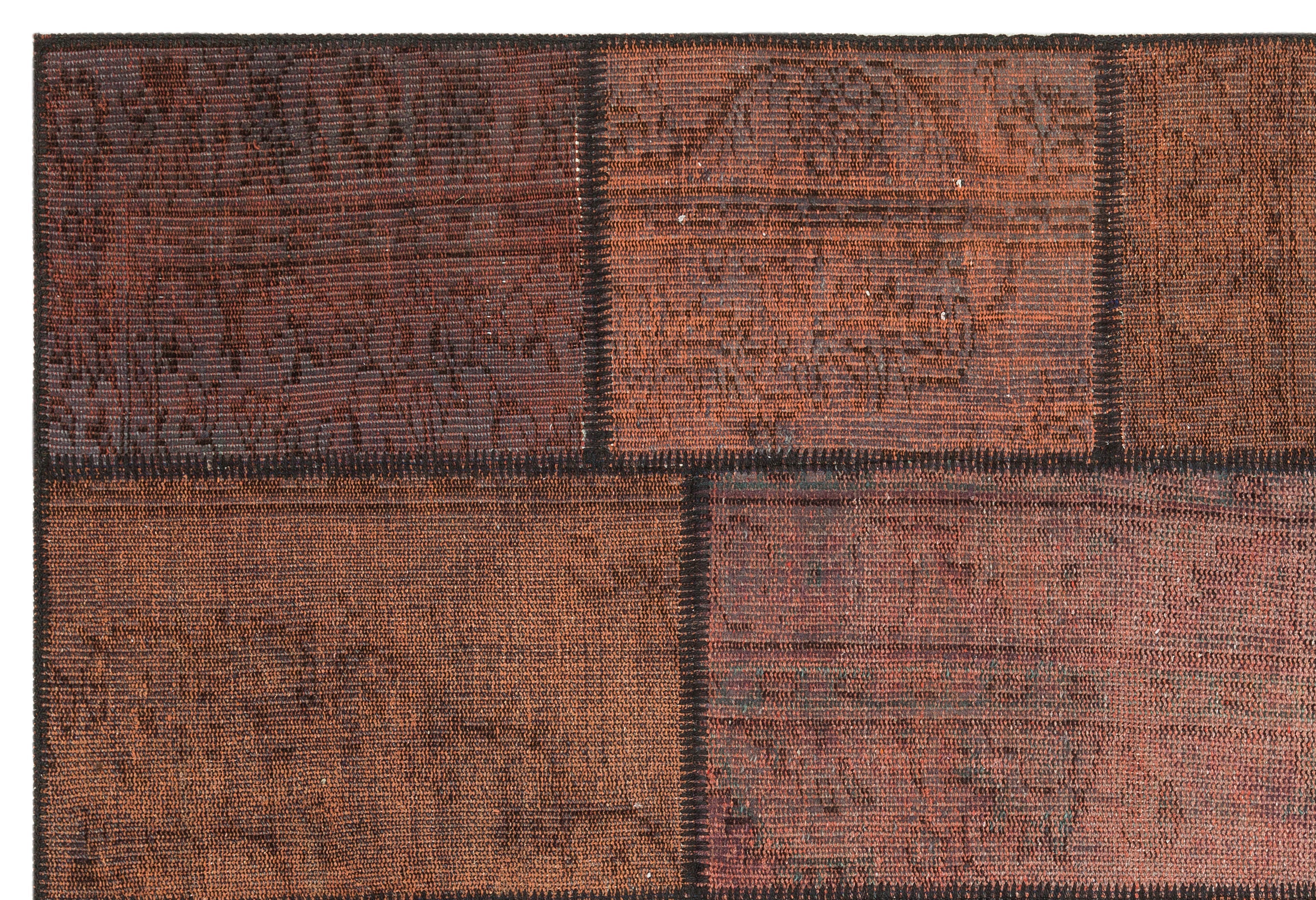 Vintage Wool Rug - Handmade Area Rug 5'3" x 7'7" Brown Wool Carpet