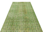 Atina Green Vintage Wool Handmade Area Rug 4'11" x 8'6"