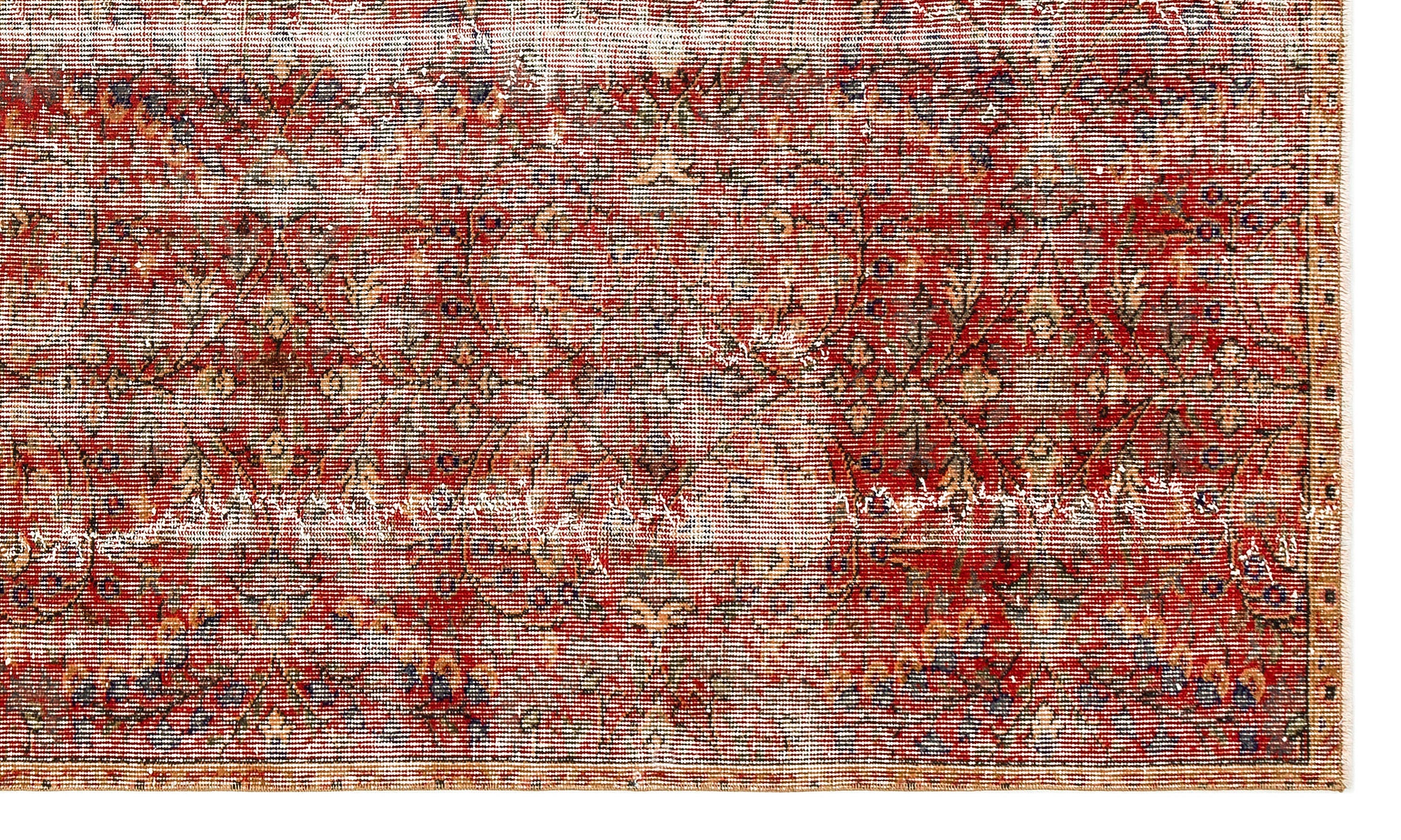 Atina Red Vintage Wool Handmade Area Rug 5'6" x 8'0"