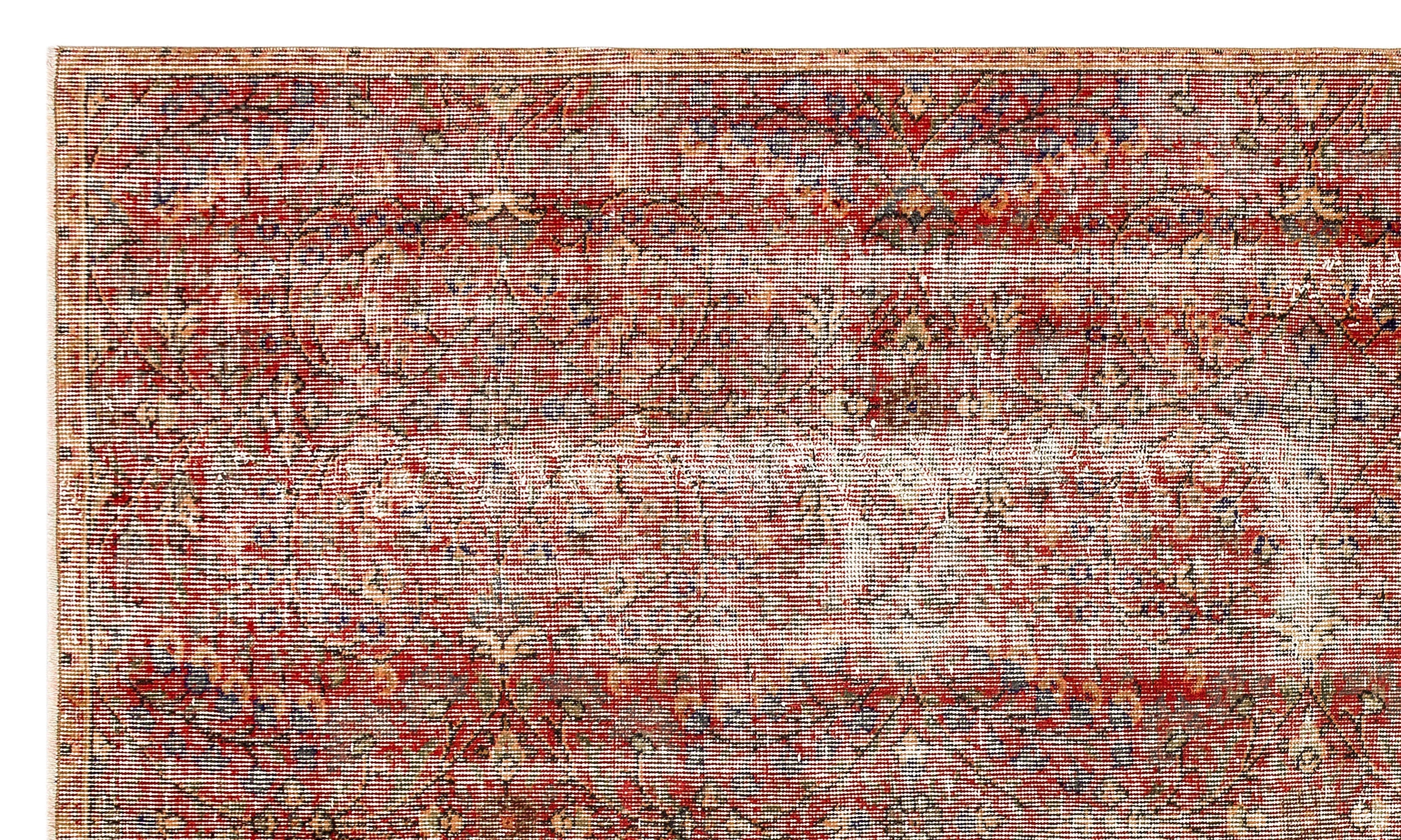 Atina Red Vintage Wool Handmade Area Rug 5'6" x 8'0"