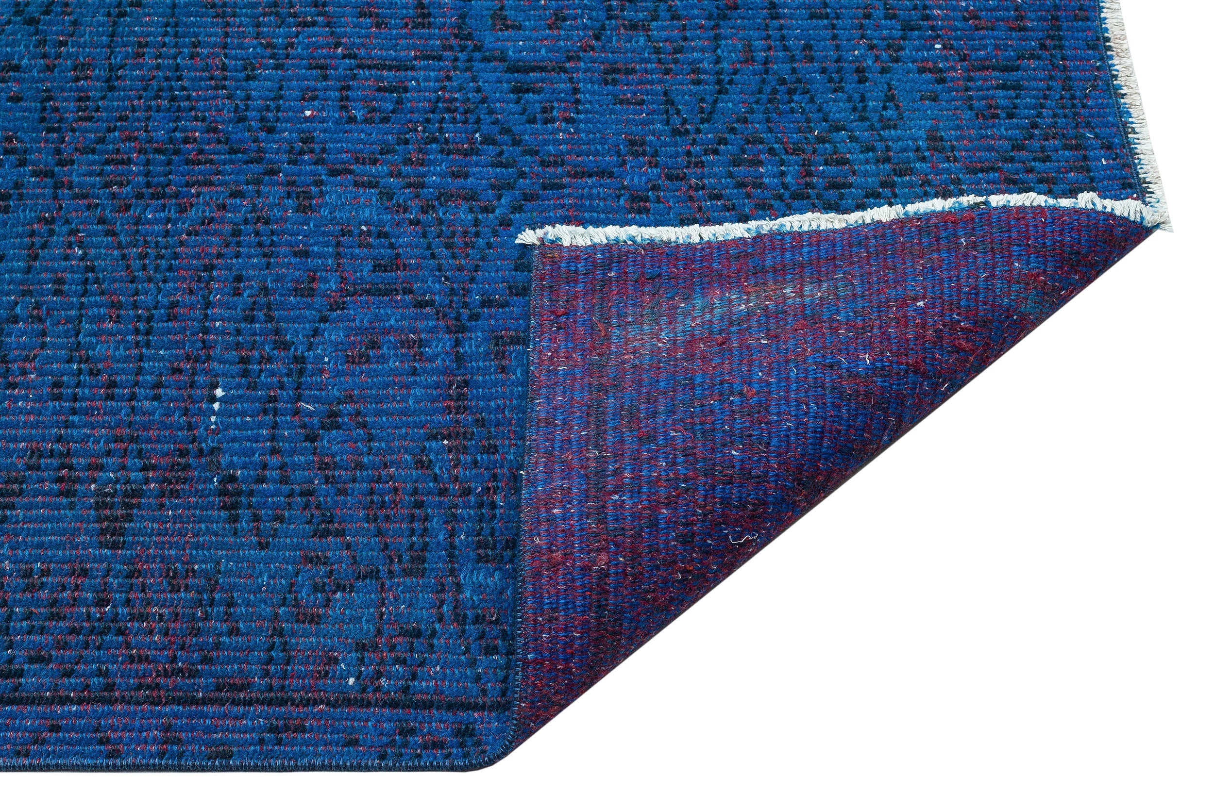Atina Blue Vintage Wool Handmade Area Rug 4'11" x 8'5"