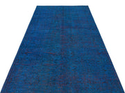 Atina Blue Vintage Wool Handmade Area Rug 4'11" x 8'5"