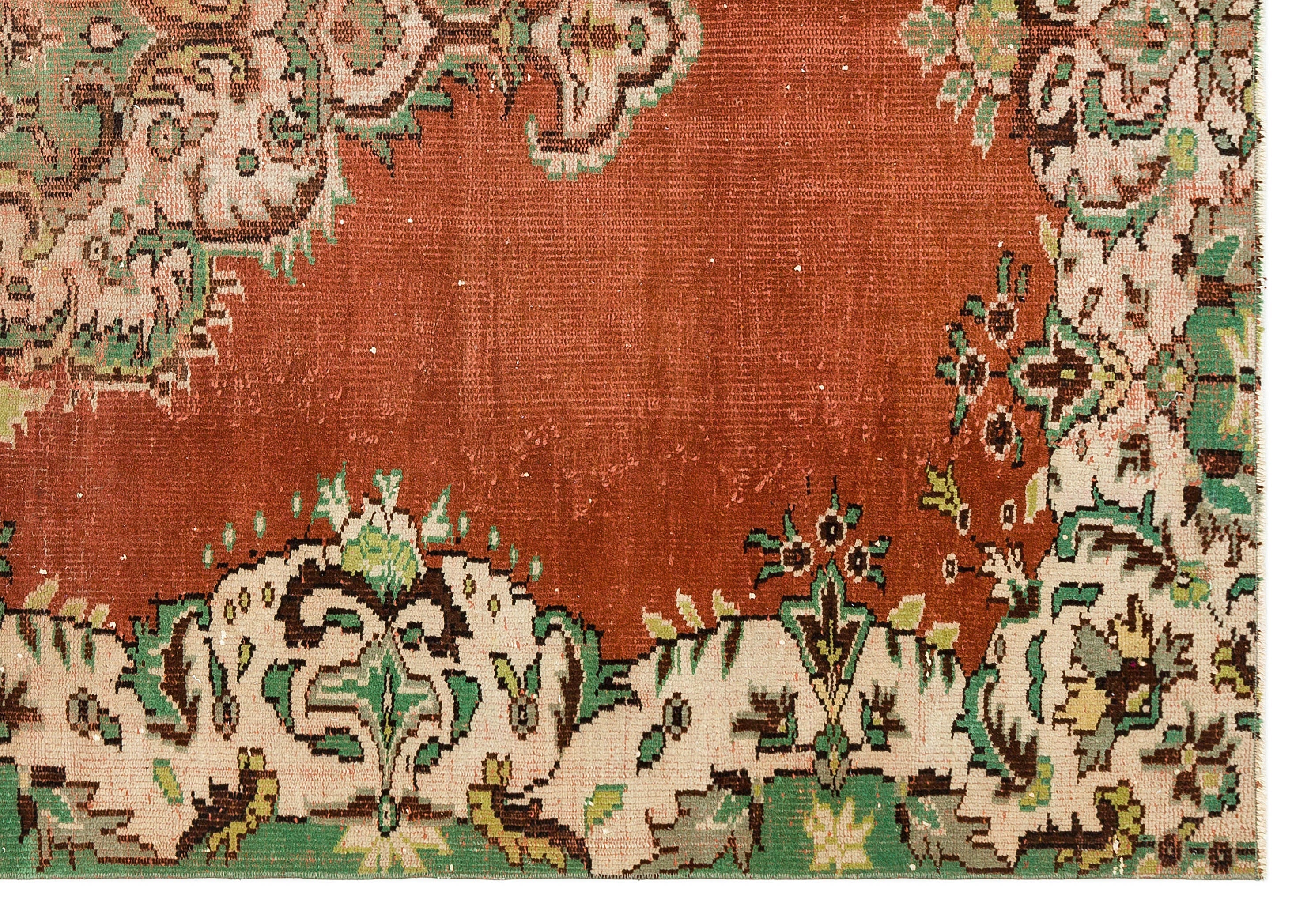 Atina Red Vintage Wool Handmade Area Rug 5'11" x 8'7"