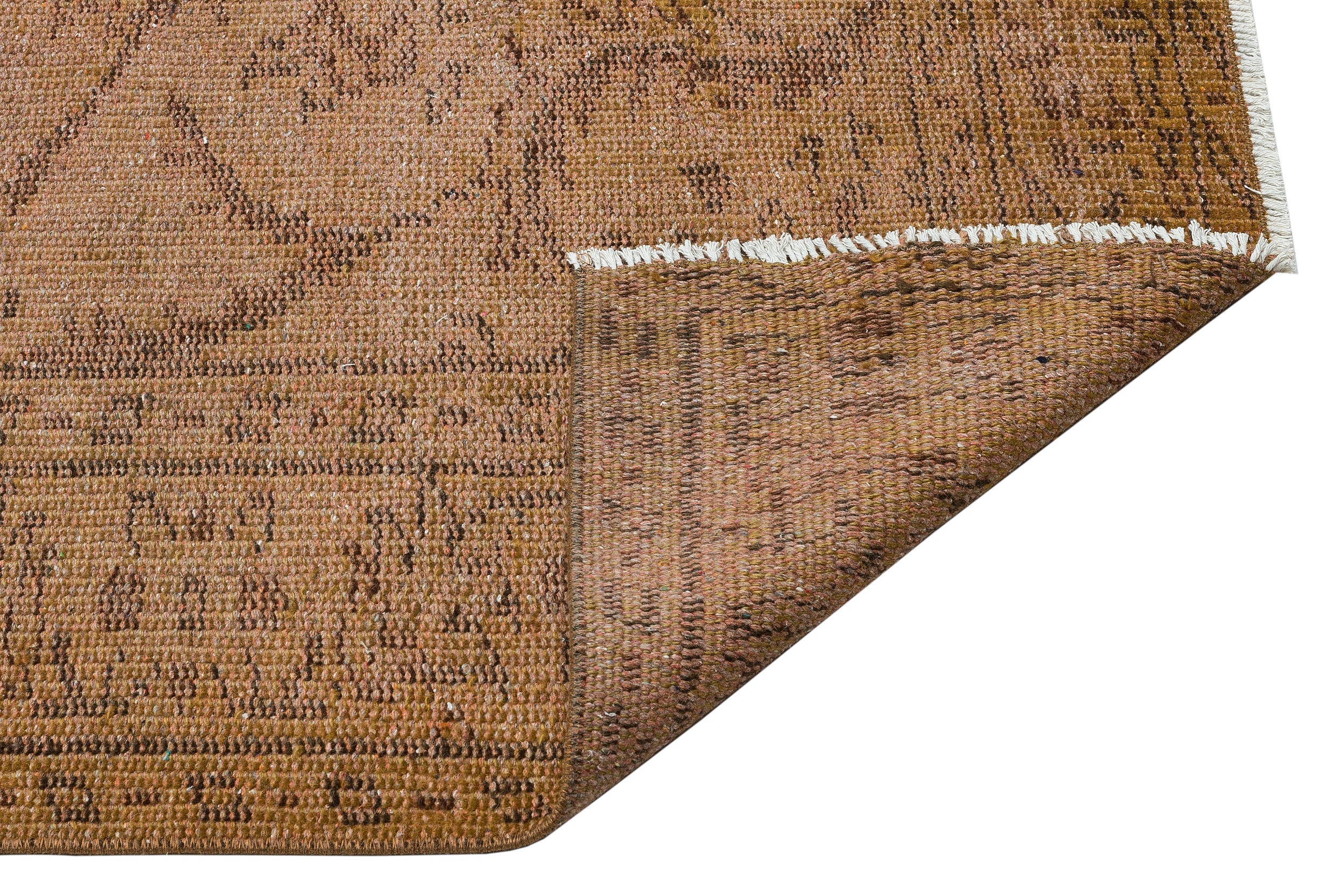 Atina Brown Vintage Wool Handmade Area Rug 5'7" x 9'6"