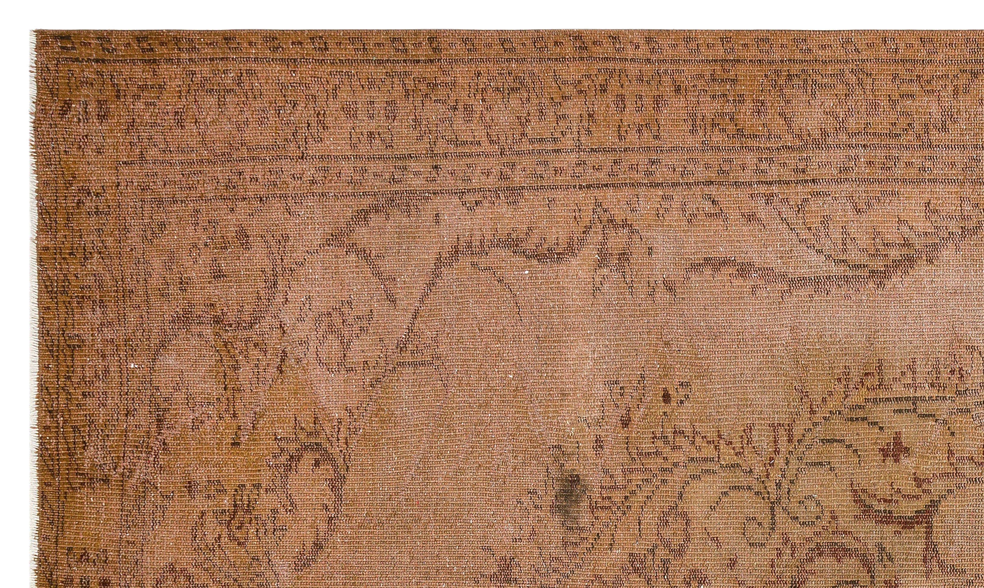 Atina Brown Vintage Wool Handmade Area Rug 5'7" x 9'6"