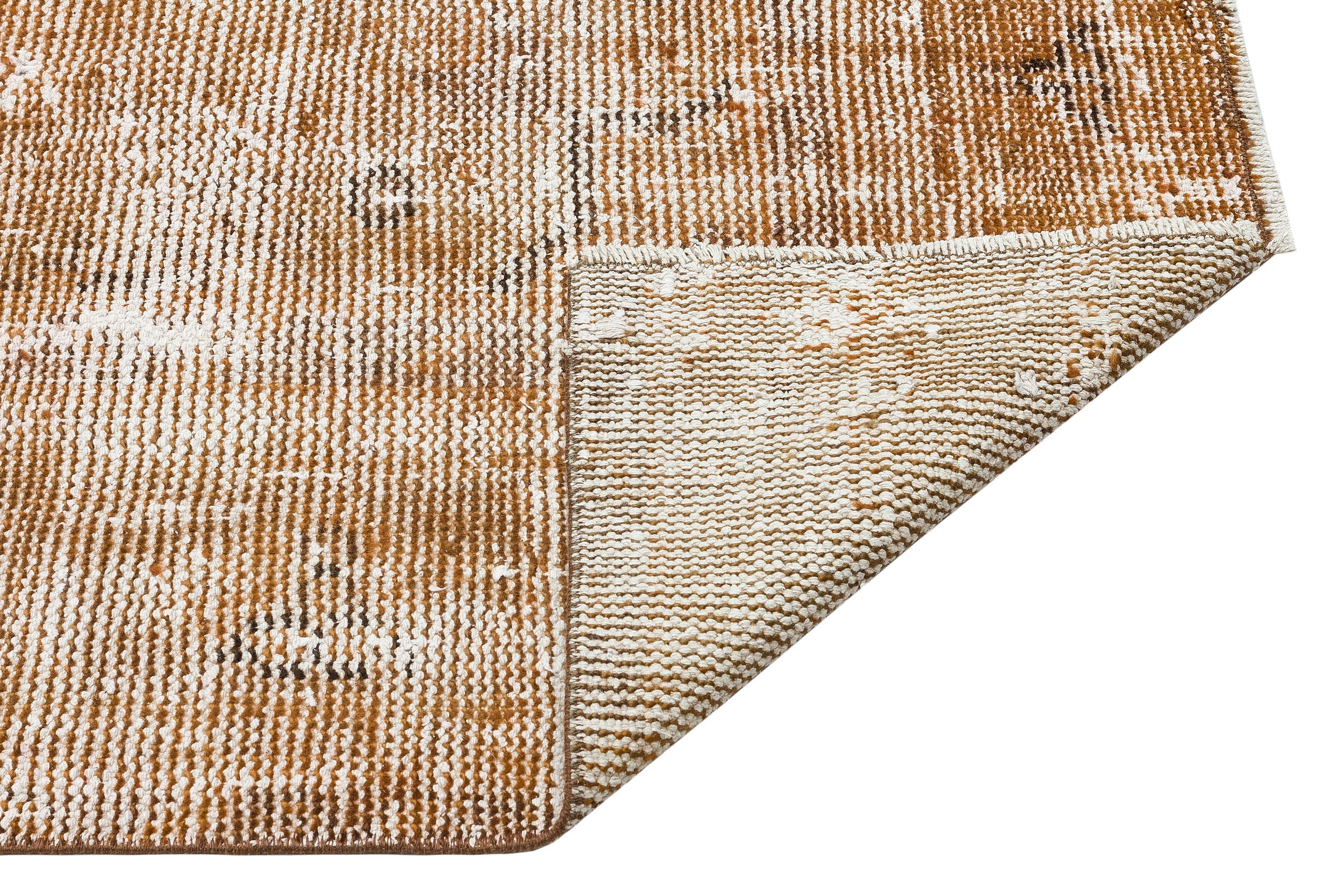 Atina Brown Vintage Wool Handmade Area Rug 5'0" x 8'8"