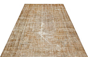 Atina Brown Vintage Wool Handmade Area Rug 5'0" x 8'8"