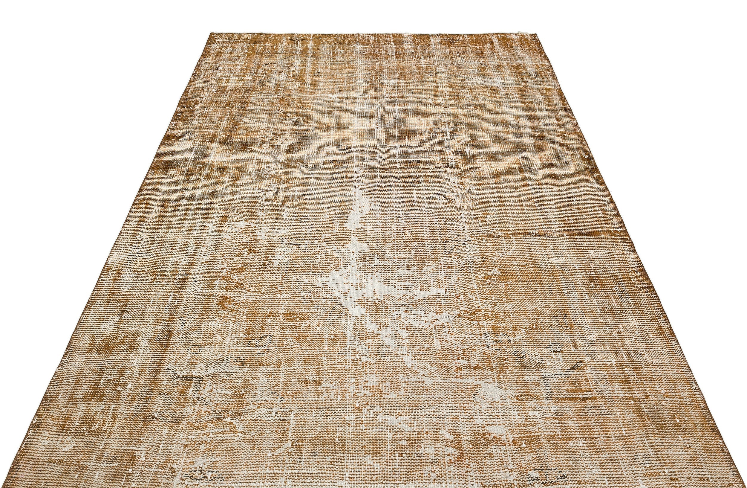 Atina Brown Vintage Wool Handmade Area Rug 5'0" x 8'8"