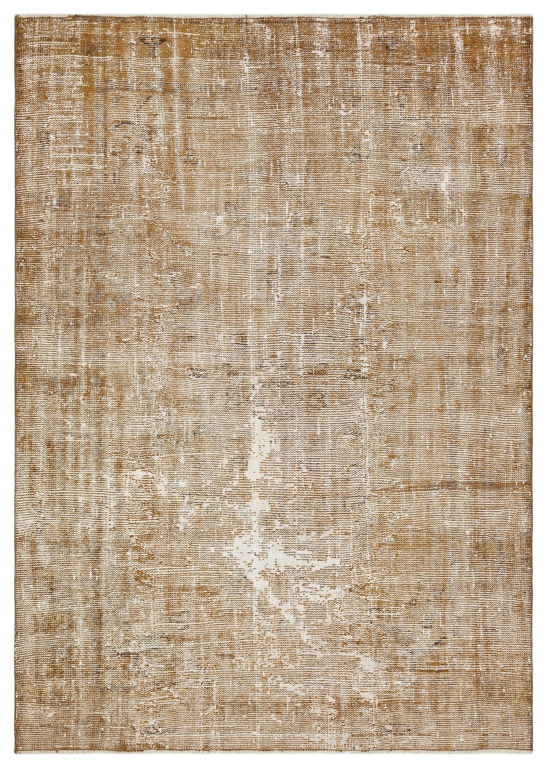 Atina Brown Vintage Wool Handmade Area Rug 5'0" x 8'8"