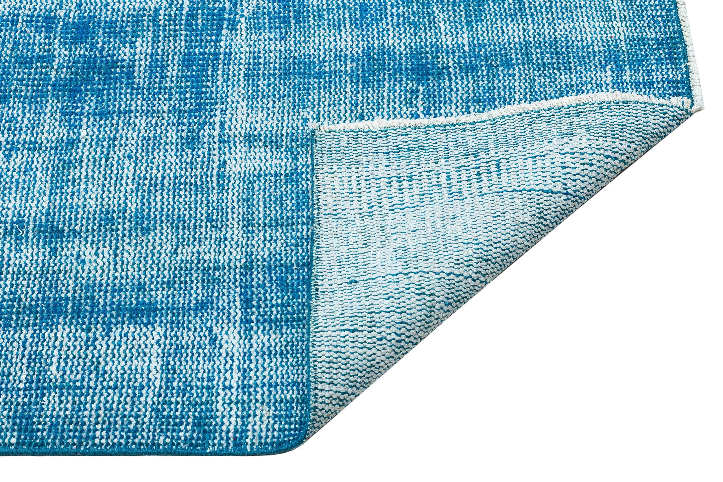 Atina Blue Vintage Wool Handmade Area Rug 5'1" x 8'8"
