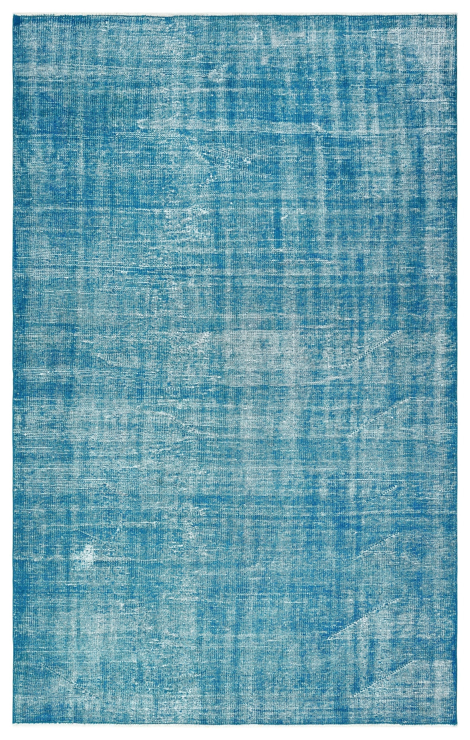 Atina Blue Vintage Wool Handmade Area Rug 5'1" x 8'8"