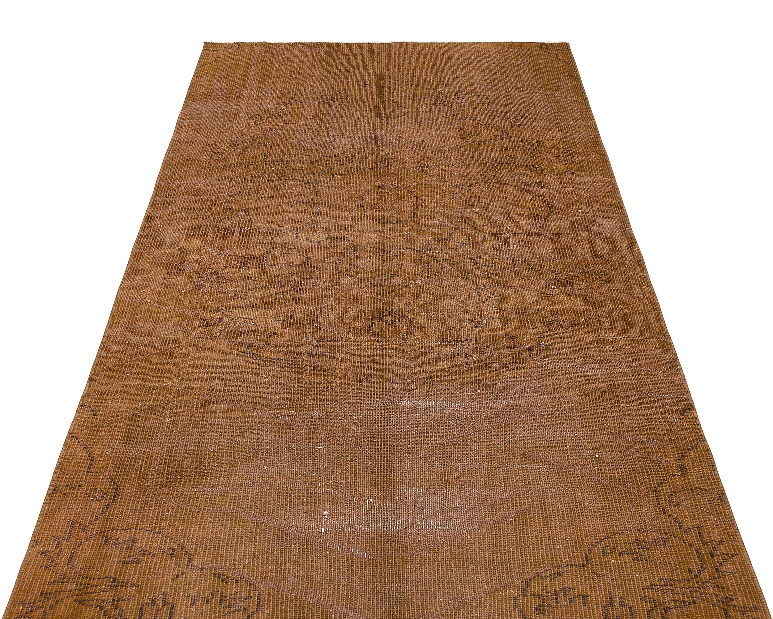 Atina Brown Vintage Wool Handmade Area Rug 4'5" x 7'5"
