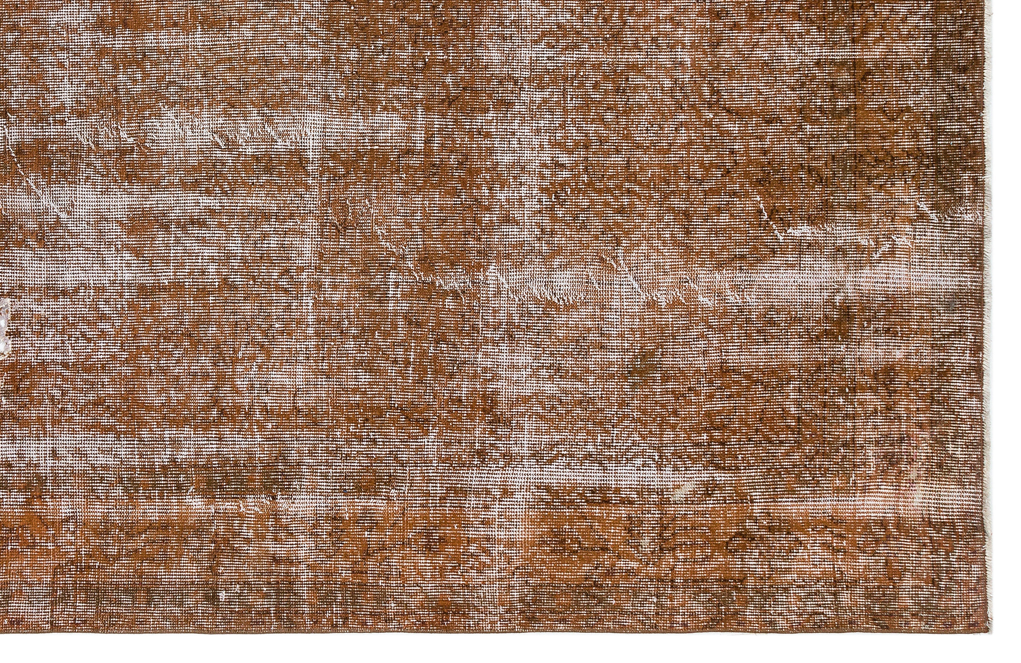 Atina Brown Vintage Wool Handmade Area Rug 6'7" x 10'1"