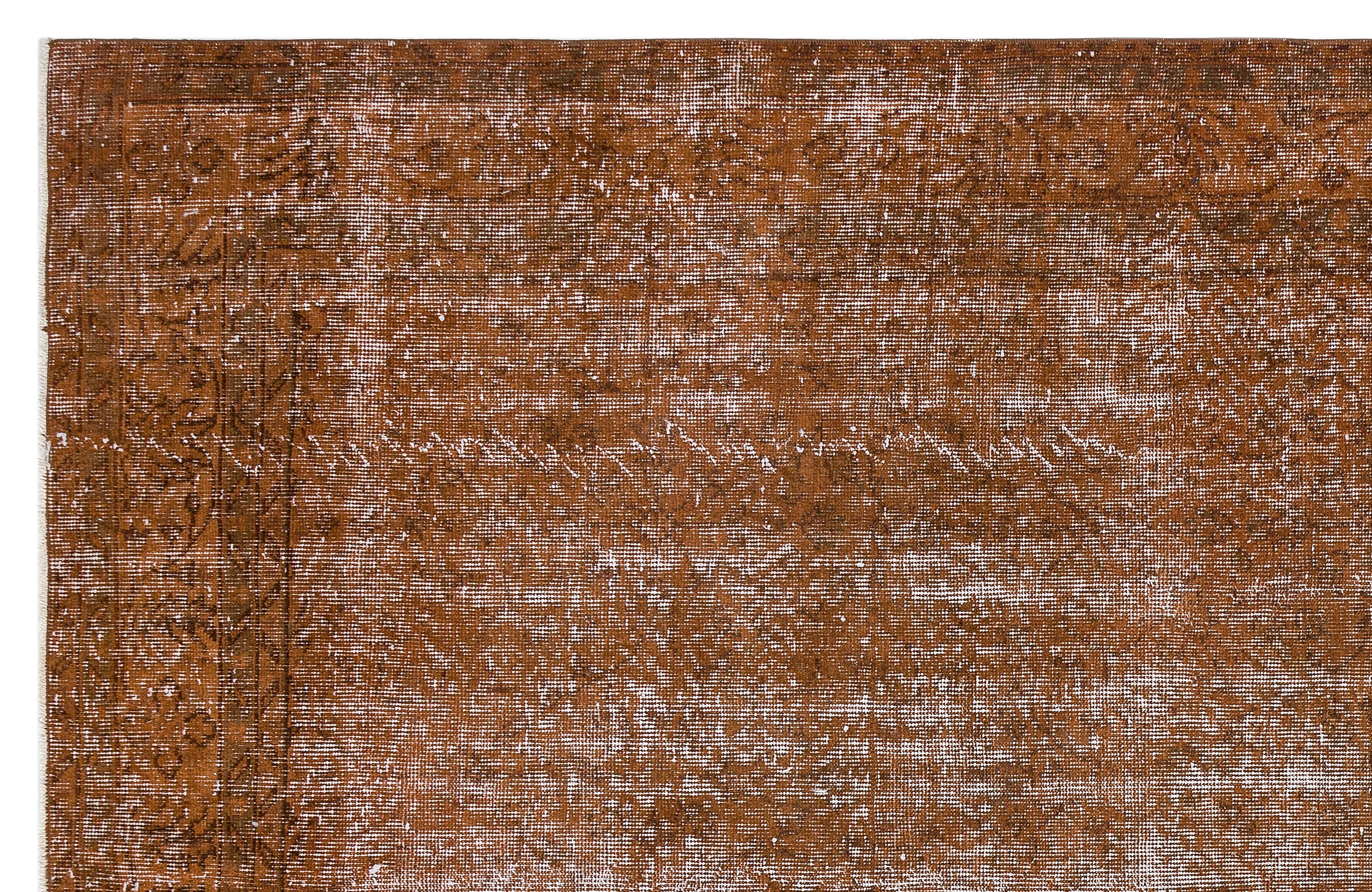 Atina Brown Vintage Wool Handmade Area Rug 6'7" x 10'1"