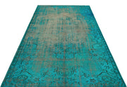Atina Turquoise Vintage Wool Handmade Area Rug 5'5" x 8'11"