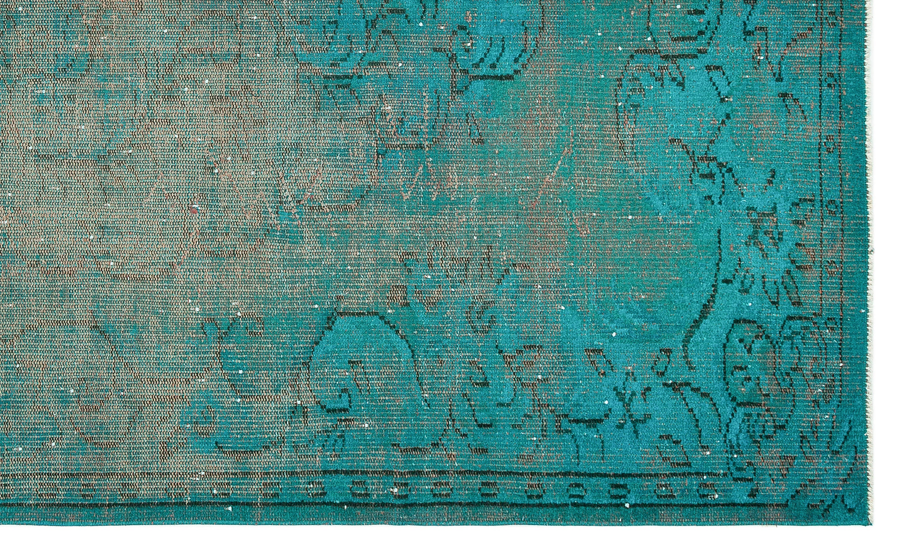 Atina Turquoise Vintage Wool Handmade Area Rug 5'5" x 8'11"