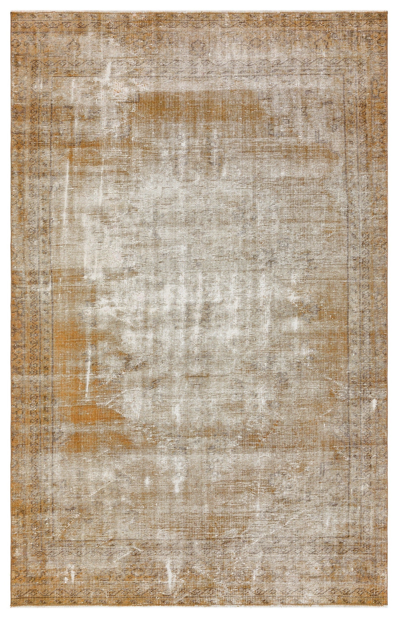 Atina Brown Vintage Wool Handmade Area Rug 5'7" x 8'10"