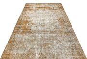 Atina Brown Vintage Wool Handmade Area Rug 5'7" x 8'10"