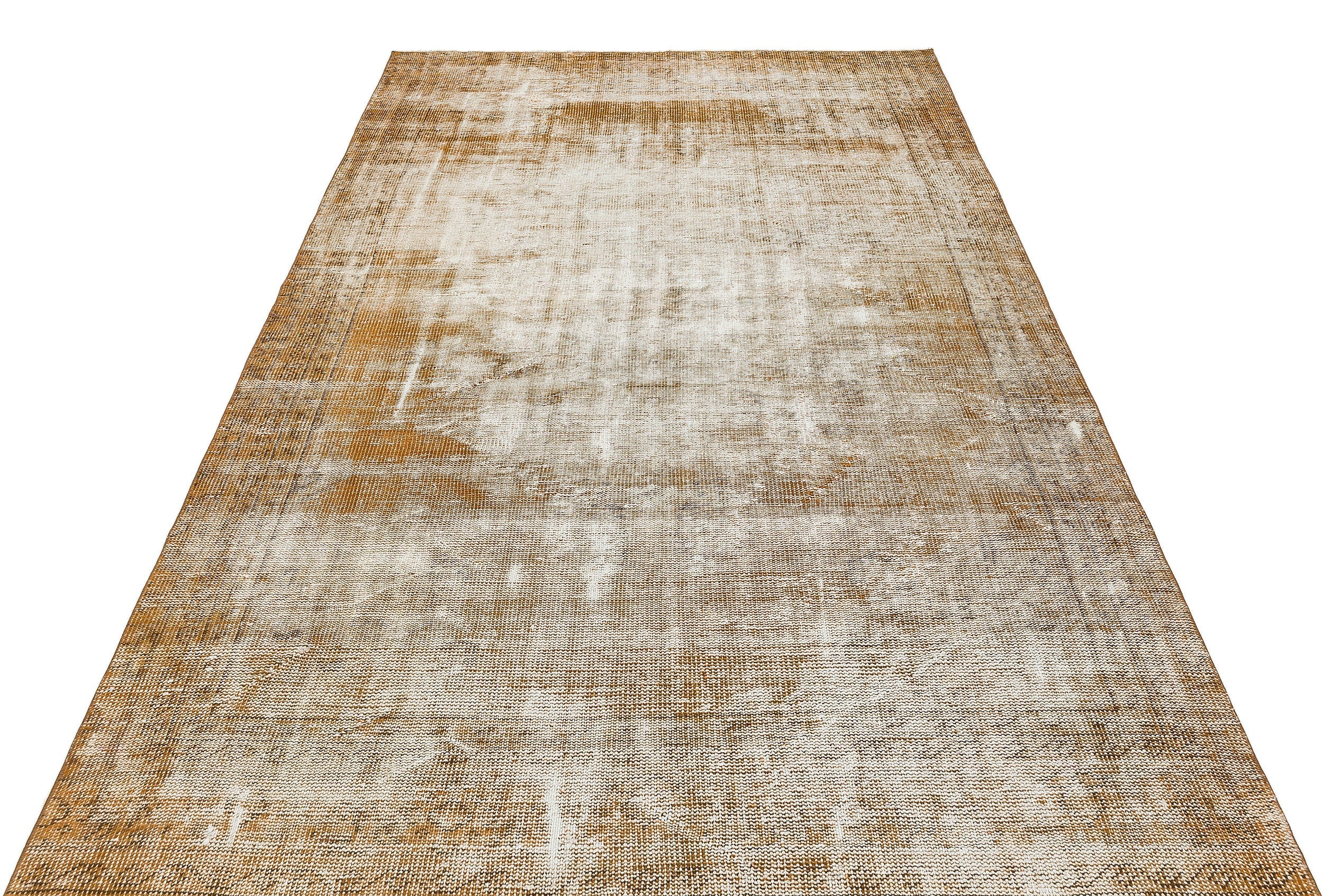 Atina Brown Vintage Wool Handmade Area Rug 5'7" x 8'10"