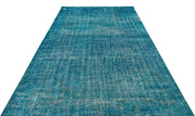 Atina Turquoise Vintage Wool Handmade Area Rug 6'8" x 10'6"