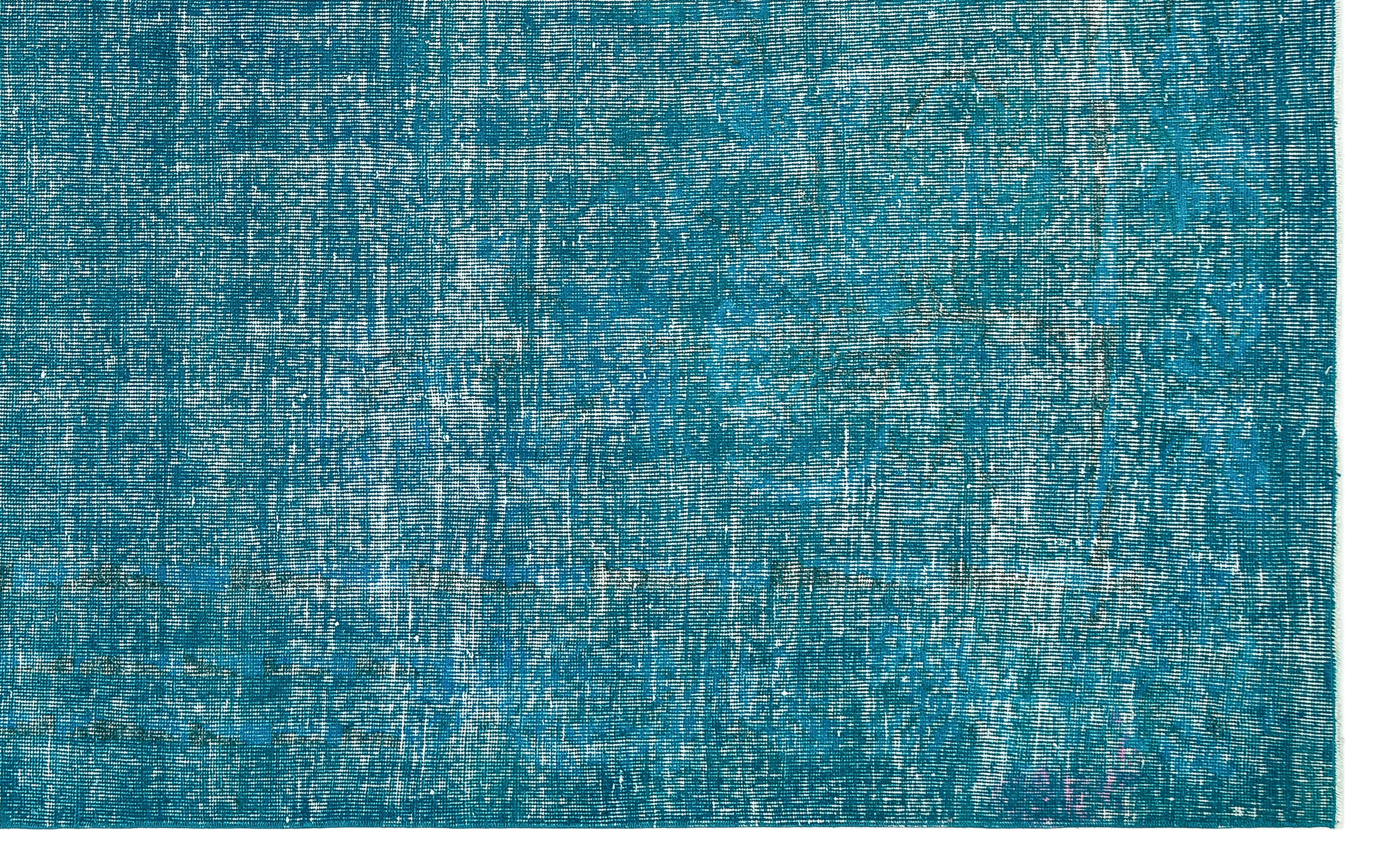 Atina Turquoise Vintage Wool Handmade Area Rug 6'8" x 10'6"