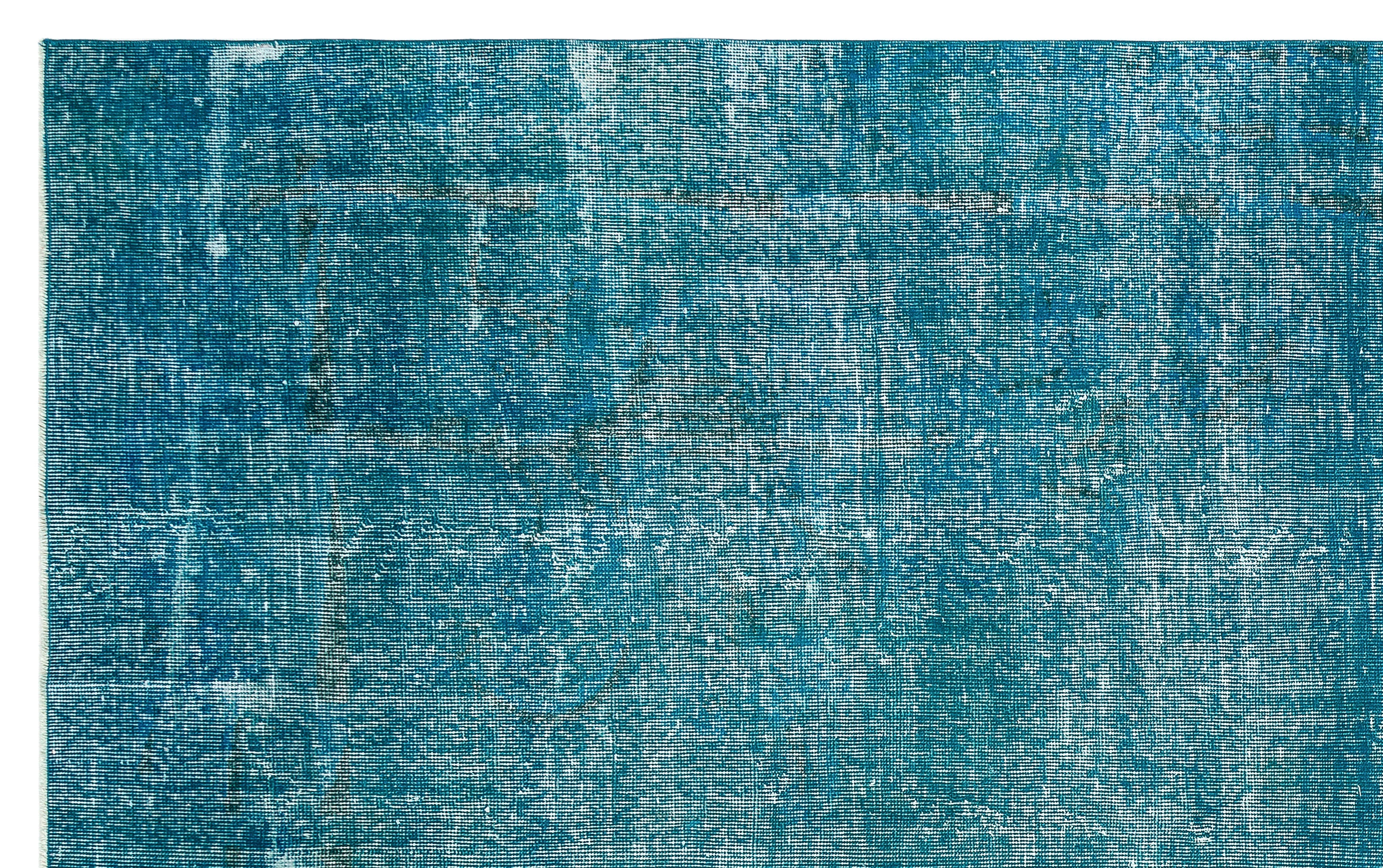 Atina Turquoise Vintage Wool Handmade Area Rug 6'8" x 10'6"