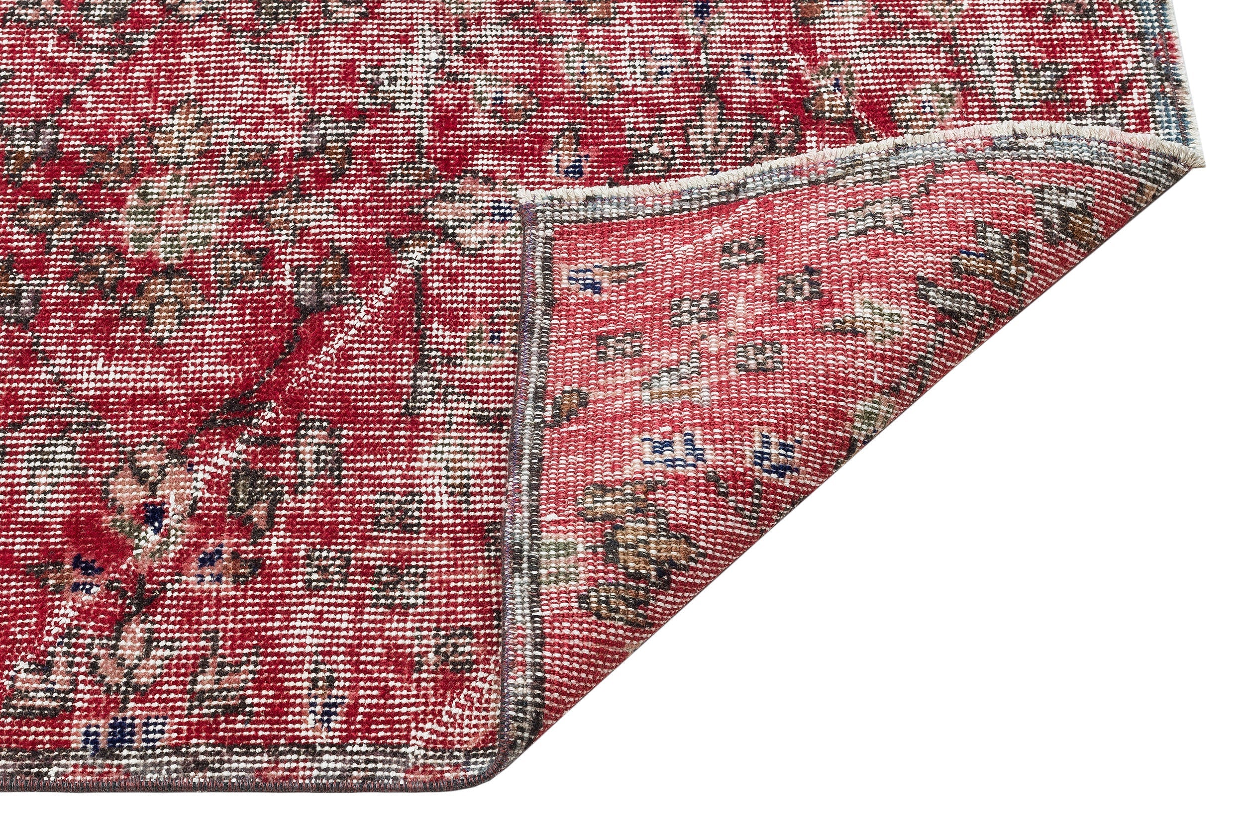 Atina Beige Vintage Wool Handmade Area Rug 4'4" x 7'5"