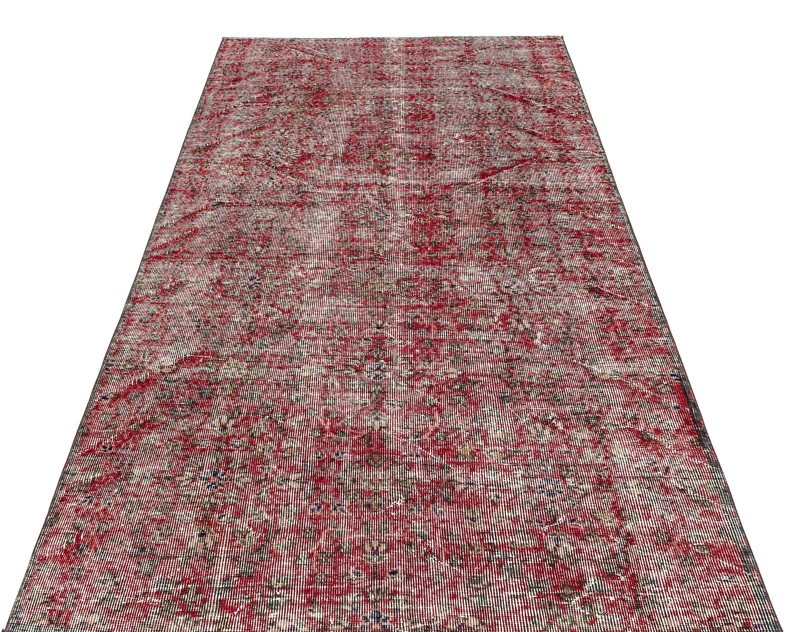 Atina Beige Vintage Wool Handmade Area Rug 4'4" x 7'5"