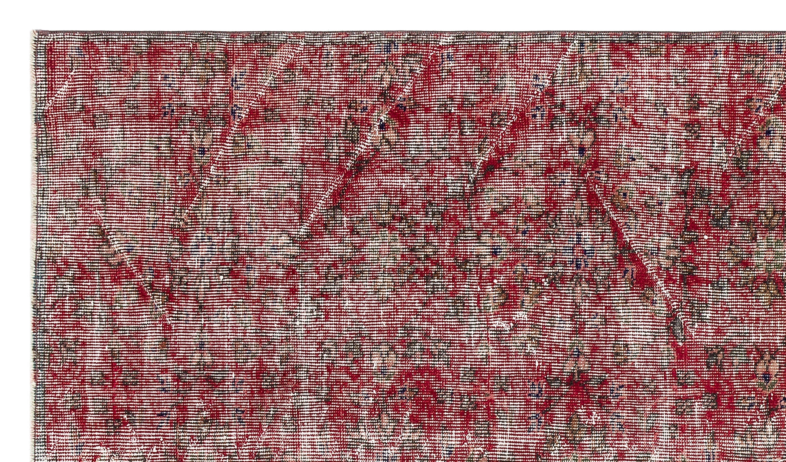 Atina Beige Vintage Wool Handmade Area Rug 4'4" x 7'5"